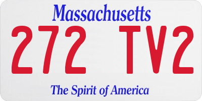 MA license plate 272TV2