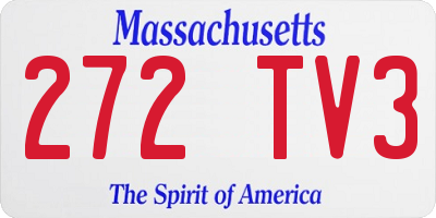 MA license plate 272TV3