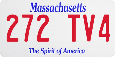 MA license plate 272TV4