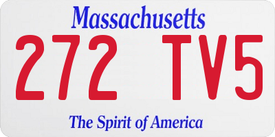MA license plate 272TV5