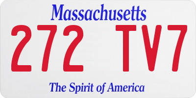 MA license plate 272TV7