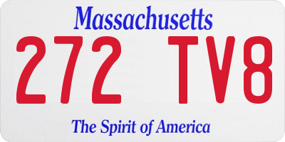 MA license plate 272TV8