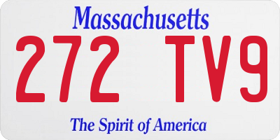 MA license plate 272TV9