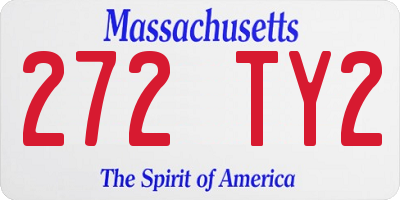 MA license plate 272TY2