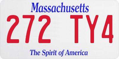 MA license plate 272TY4