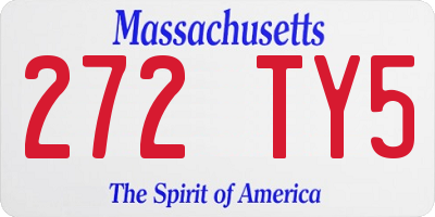 MA license plate 272TY5