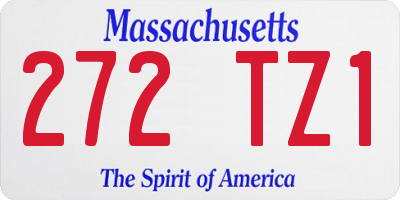 MA license plate 272TZ1