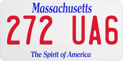 MA license plate 272UA6