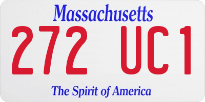 MA license plate 272UC1