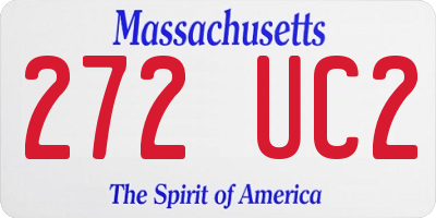 MA license plate 272UC2