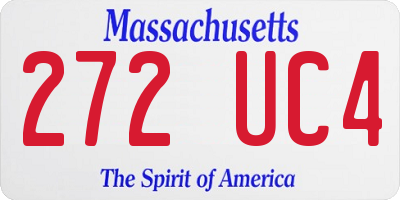 MA license plate 272UC4