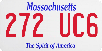 MA license plate 272UC6