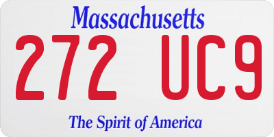 MA license plate 272UC9