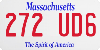 MA license plate 272UD6