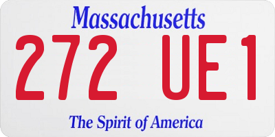 MA license plate 272UE1