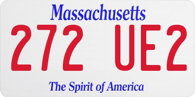 MA license plate 272UE2