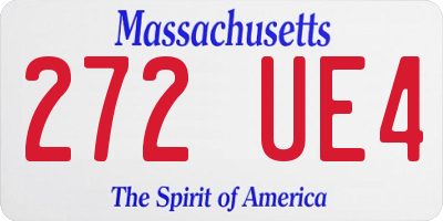MA license plate 272UE4