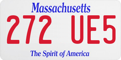 MA license plate 272UE5