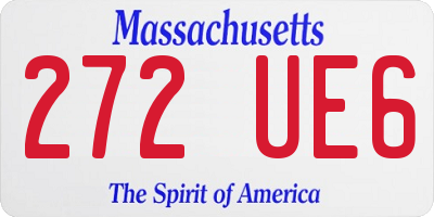 MA license plate 272UE6