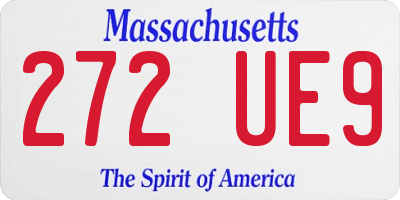 MA license plate 272UE9