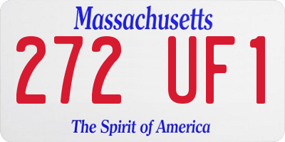 MA license plate 272UF1