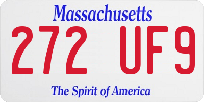 MA license plate 272UF9