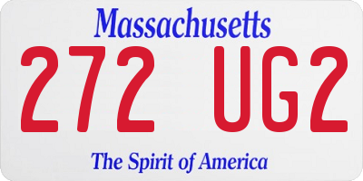 MA license plate 272UG2