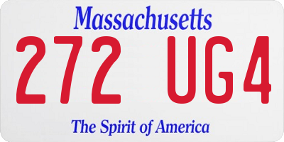 MA license plate 272UG4