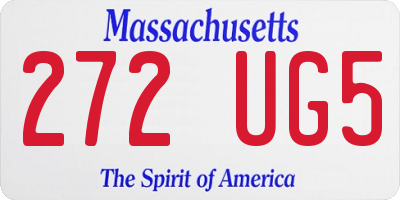 MA license plate 272UG5