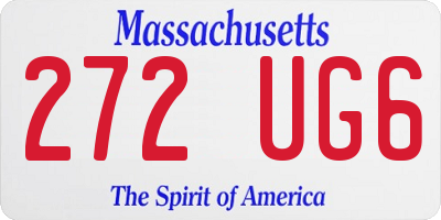 MA license plate 272UG6