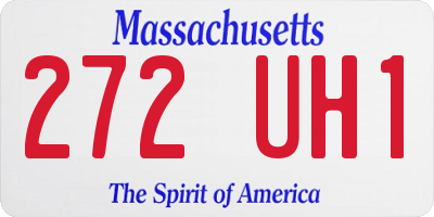 MA license plate 272UH1