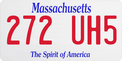 MA license plate 272UH5
