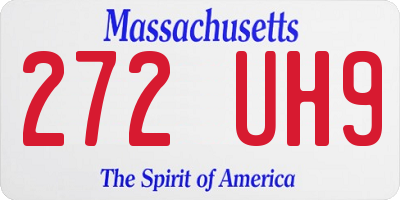 MA license plate 272UH9