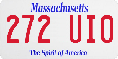 MA license plate 272UI0