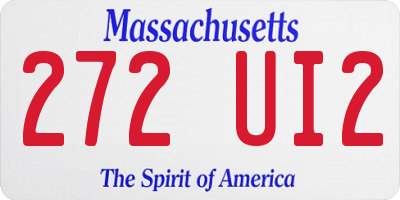 MA license plate 272UI2