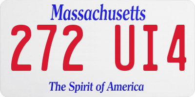 MA license plate 272UI4