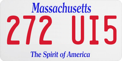 MA license plate 272UI5