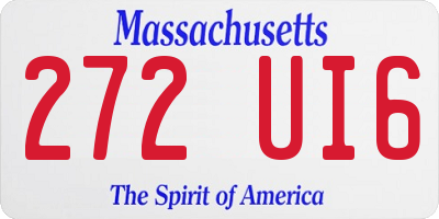 MA license plate 272UI6