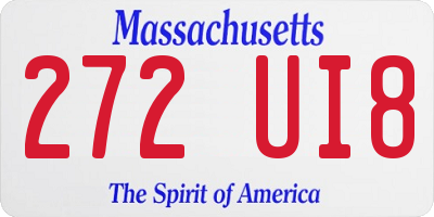 MA license plate 272UI8