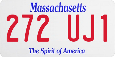 MA license plate 272UJ1