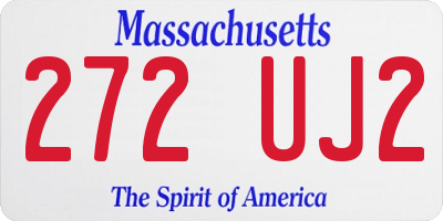 MA license plate 272UJ2