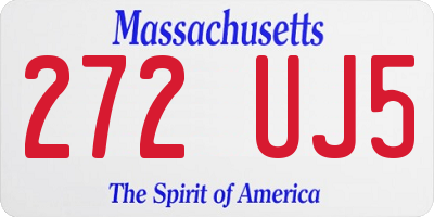 MA license plate 272UJ5