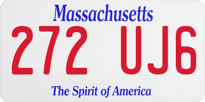 MA license plate 272UJ6