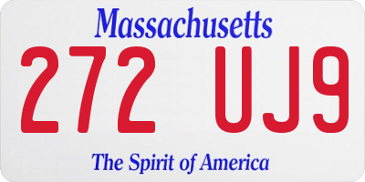 MA license plate 272UJ9