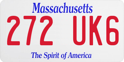 MA license plate 272UK6