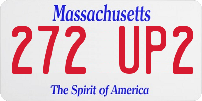 MA license plate 272UP2