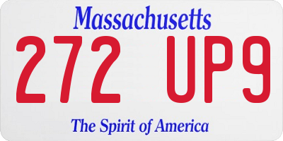 MA license plate 272UP9