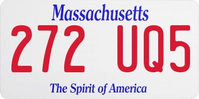 MA license plate 272UQ5