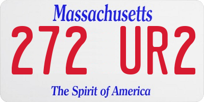 MA license plate 272UR2