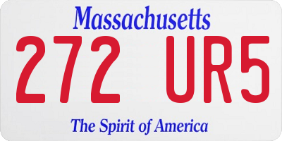MA license plate 272UR5